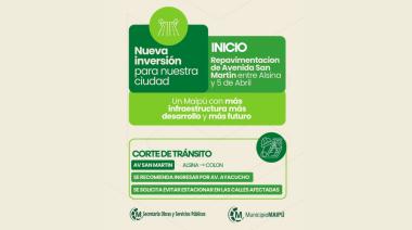 Comienza la repavimentación de la Avenida San Martín