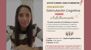 Laura Antuña invitó a una charla para cuidadores de personas con Alzheimer y otras demencias