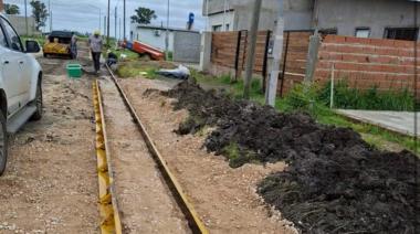 Avanza la construcción de cordón cuneta en Villa Italia
