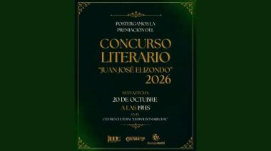 La Biblioteca Municipal realizará la premiación del Concurso Literario Juan José Elizondo