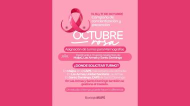 Octubre Rosa: se asignarán turnos para mamografías