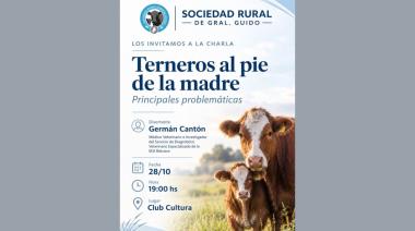 General Guido: realizarán una charla sobre problemáticas en la crianza de terneros