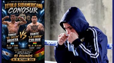 Tomás Irusta disputará el título Sudamericano Cono Sur en una velada de boxeo en Maipú