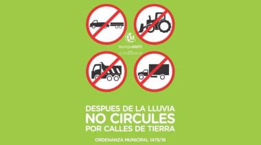 Caminos rurales: recuerdan las restricciones para vehículos pesados