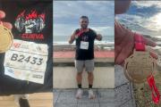 El entrenador de la Cueva Gym, Lucas Araujo, dijo presente en los 21K de Mar del Plata