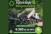 Maipú trasladó más de seis toneladas de neumáticos para reciclado