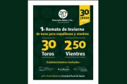Rauch será sede del 1º Remate de Invierno de toros para vaquillonas y vientres