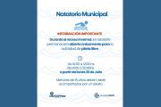 El Natatorio Municipal funcionará con modalidad de pileta libre durante las vacaciones