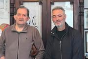 Juan José Falú visitó el Teatro de los Maipuenses acompañado por Fernando Zapata