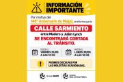 Corte de tránsito en calle Sarmiento por los festejos del aniversario de Maipú