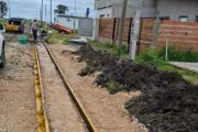 Avanza la construcción de cordón cuneta en Villa Italia