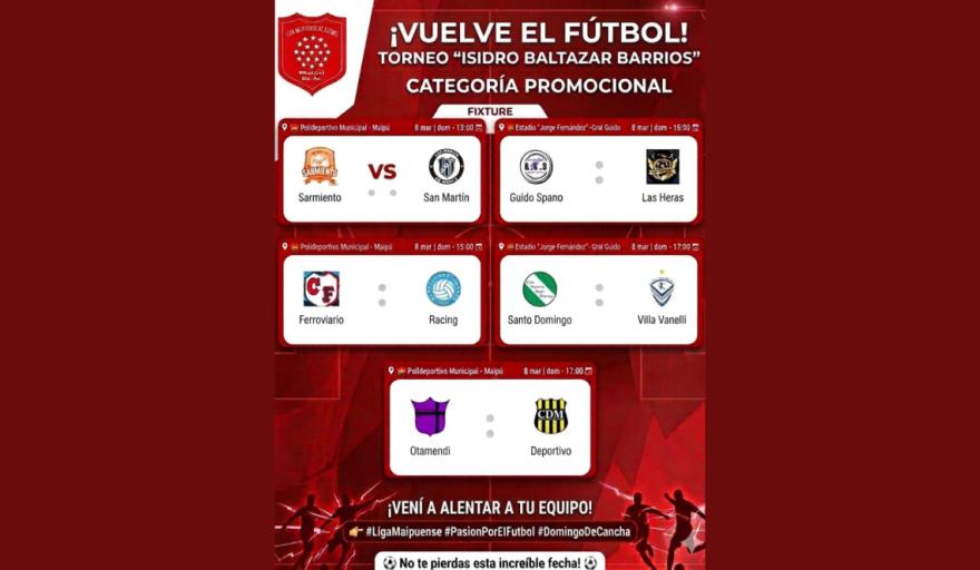 Comienza el Torneo Apertura “Isidro Baltazar Barrios” en la categoría Promocional