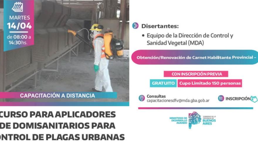 Abren inscripción para curso gratuito de aplicadores de domisanitarios