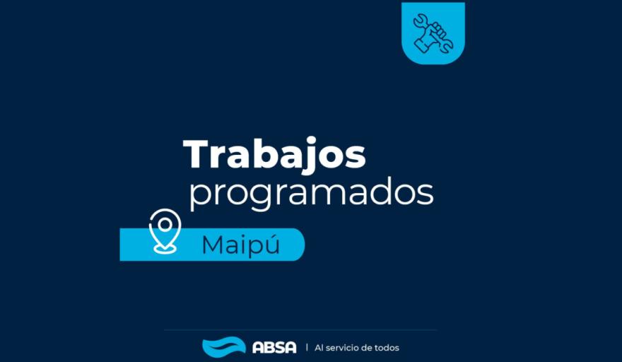 ABSA informó trabajos programados en la red de agua de Maipú