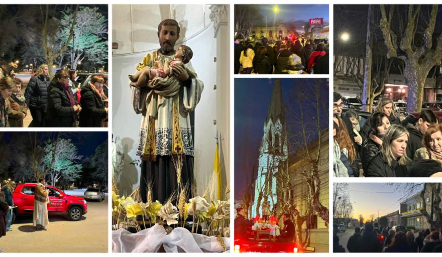 San Cayetano: la comunidad de Maipú participó de una procesión en la Plaza San Martín