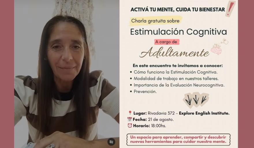Laura Antuña invitó a una charla para cuidadores de personas con Alzheimer y otras demencias