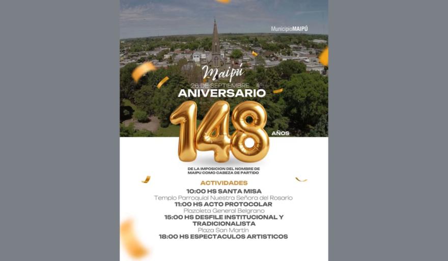 Maipú celebra 148 años con una jornada de actividades para toda la comunidad